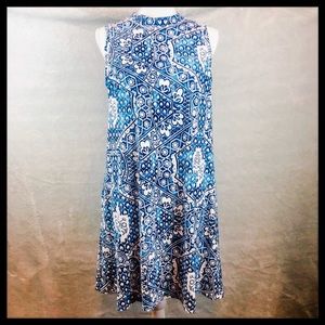 American Living Blue & White Sleeveless Dress